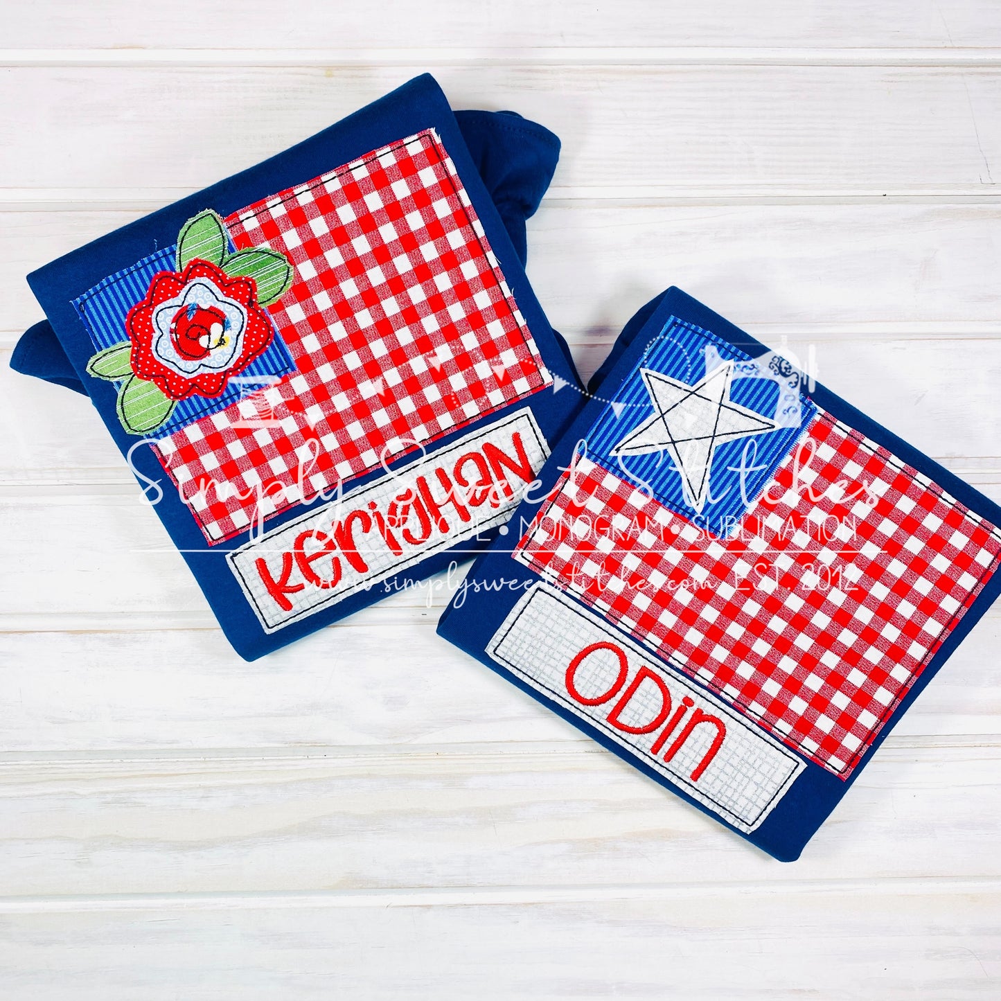2010 - FLAG WITH STAR - APPLIQUE CHILD SHIRT