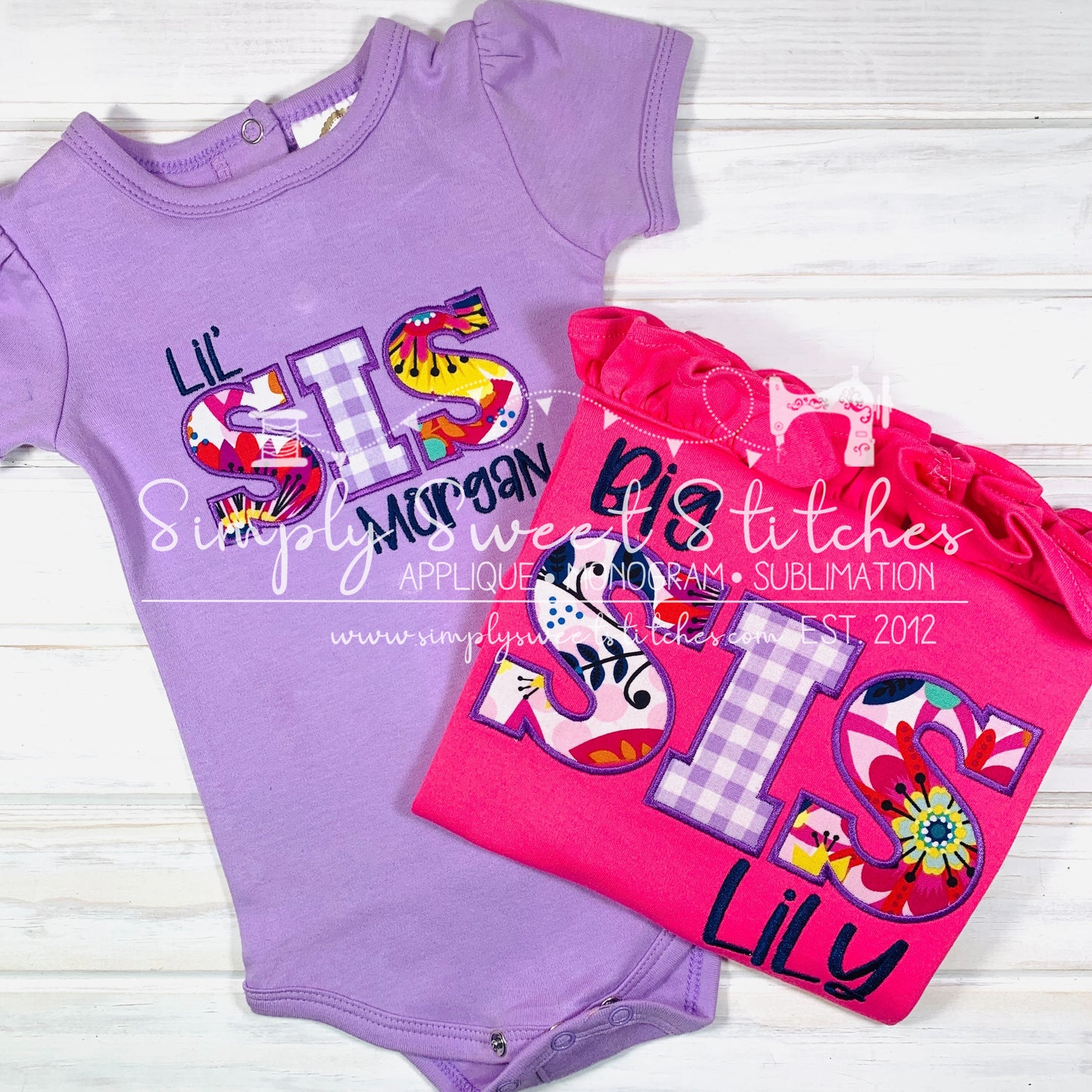 1033 - BIG SIS - APPLIQUE CHILD SHIRT