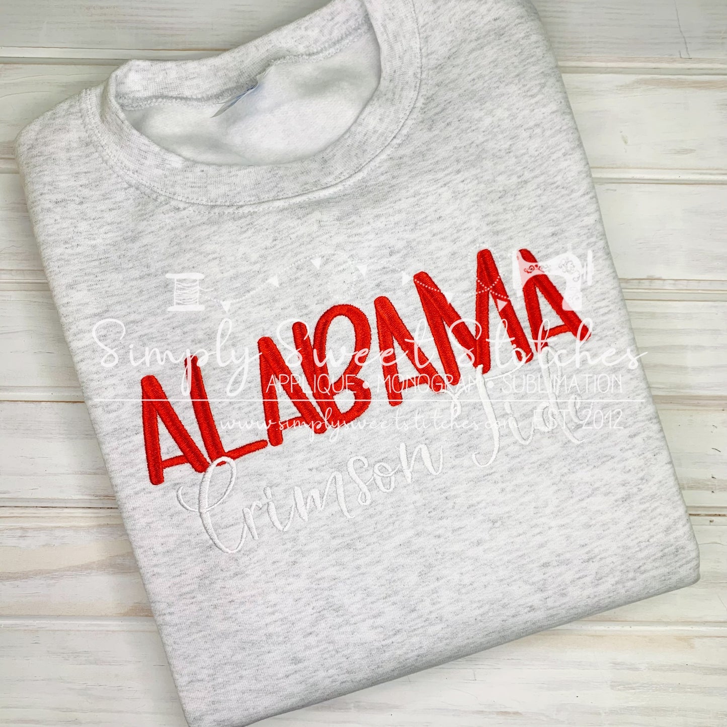 1897 - ALABAMA TEAM SPIRIT - EMBROIDERY ADULT SHIRT
