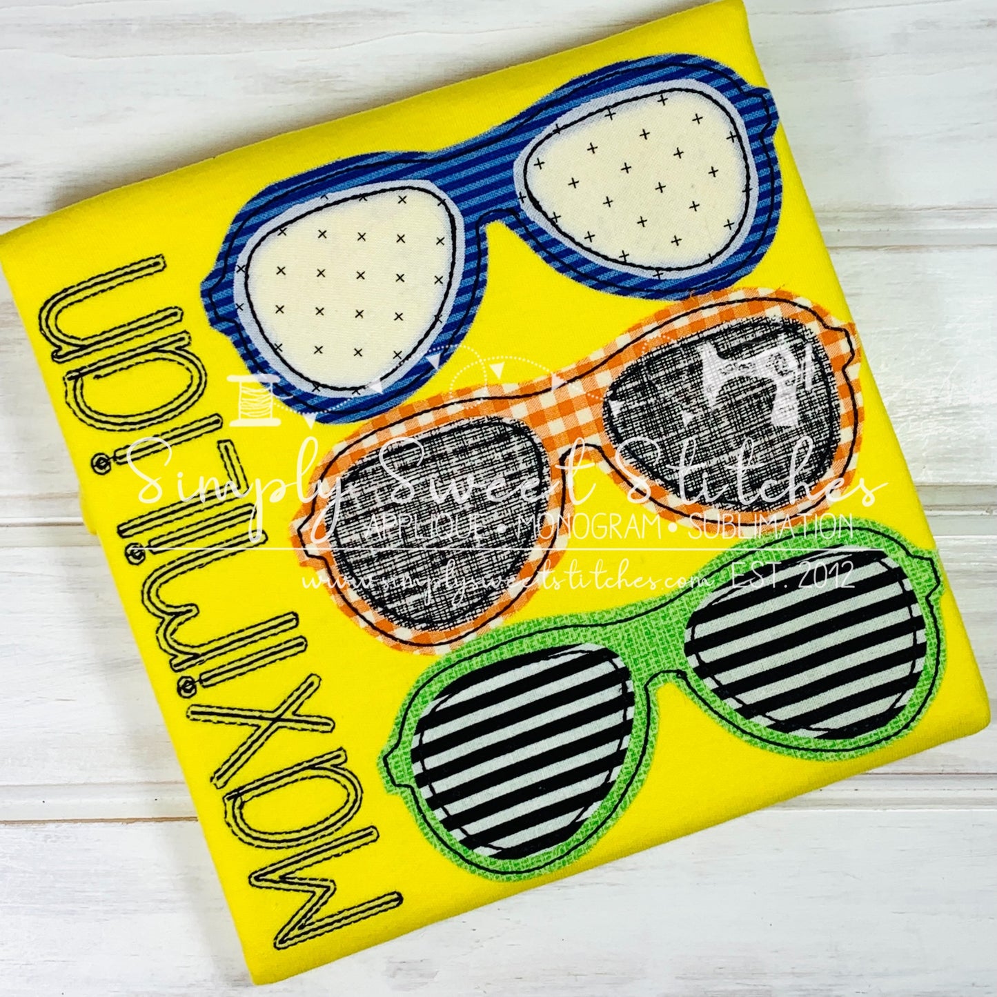 1620 - COOL DUDE SHADES - APPLIQUE CHILD SHIRT