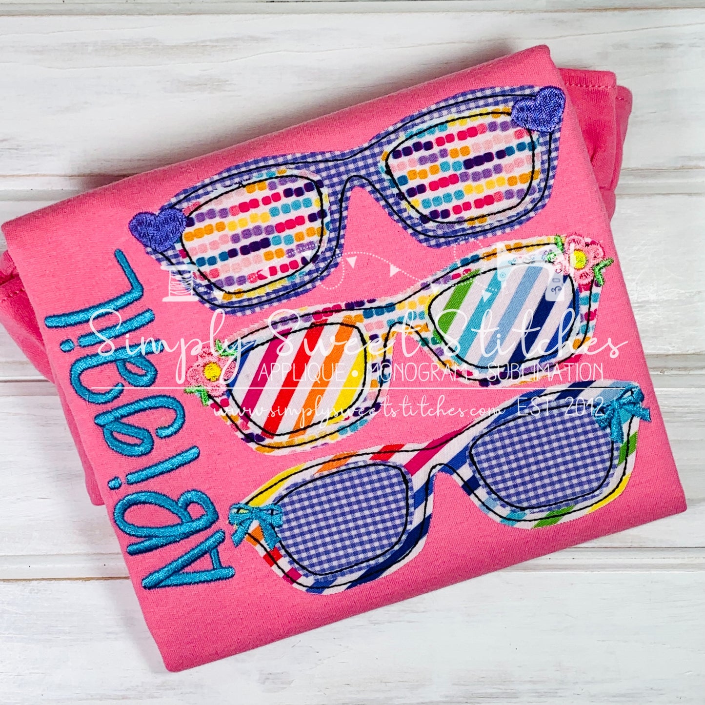 1706 - GIRLS SUNGLASSES - APPLIQUE CHILD SHIRT
