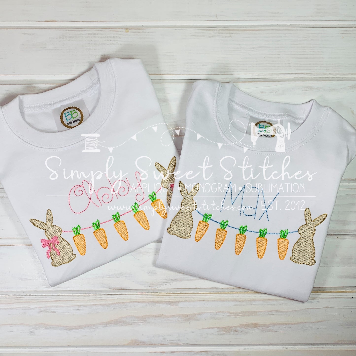 1544 - EASTER BUNTING GIRL - SKETCH CHILD SHIRT