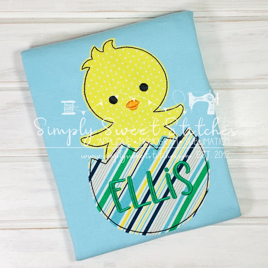 1961 - HATCHING EASTER CHICK BOY - APPLIQUE CHILD SHIRT