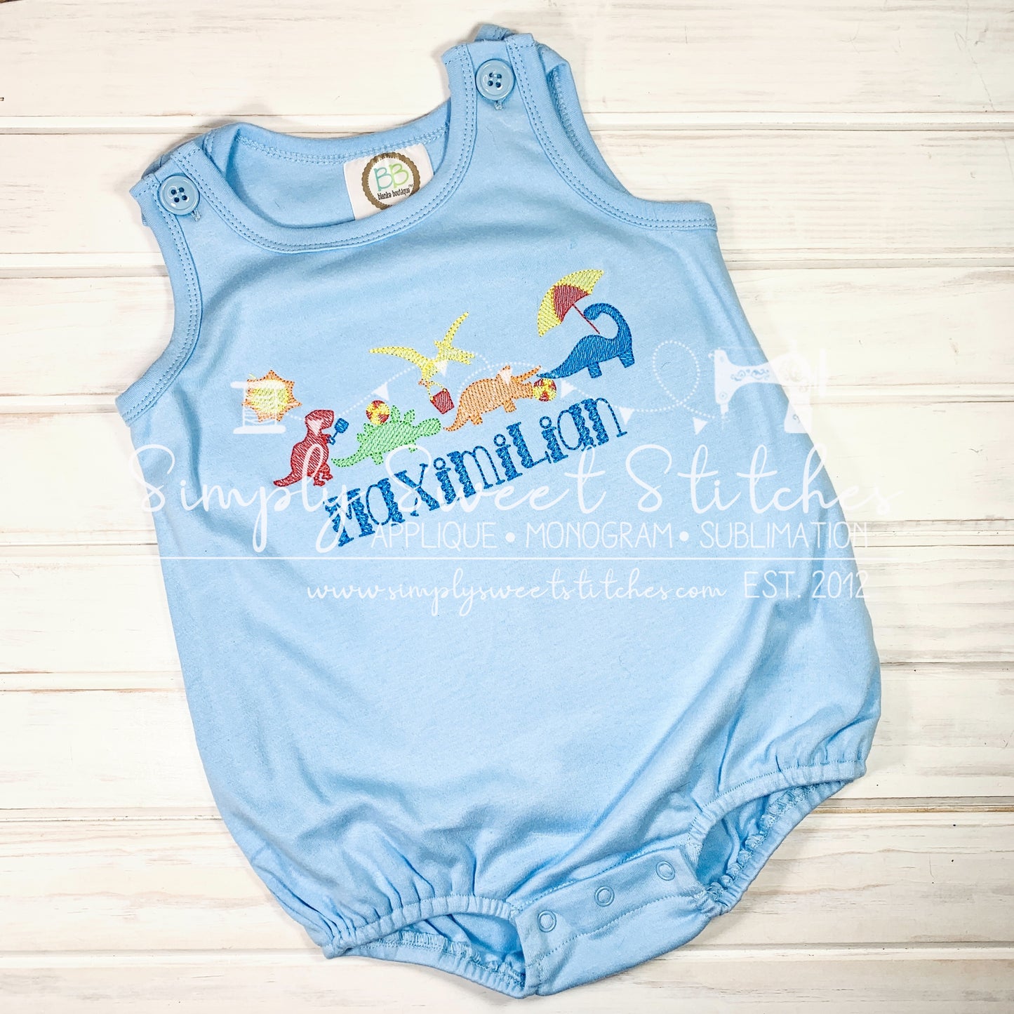 1666 - BOYS BEACH DINOSAUR - SKETCH CHILD SHIRT