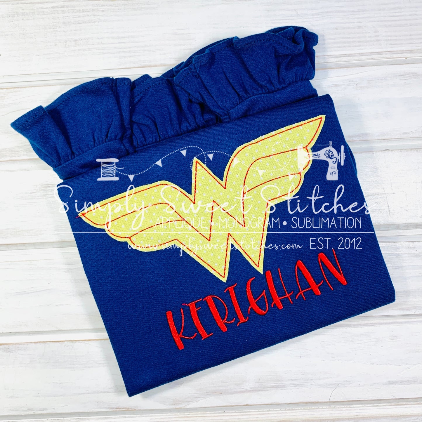 1009 - WONDER GIRL - APPLIQUE CHILD SHIRT