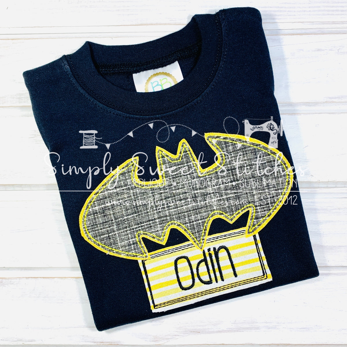 1006 - BAT BOY WINGS - APPLIQUE CHILD SHIRT