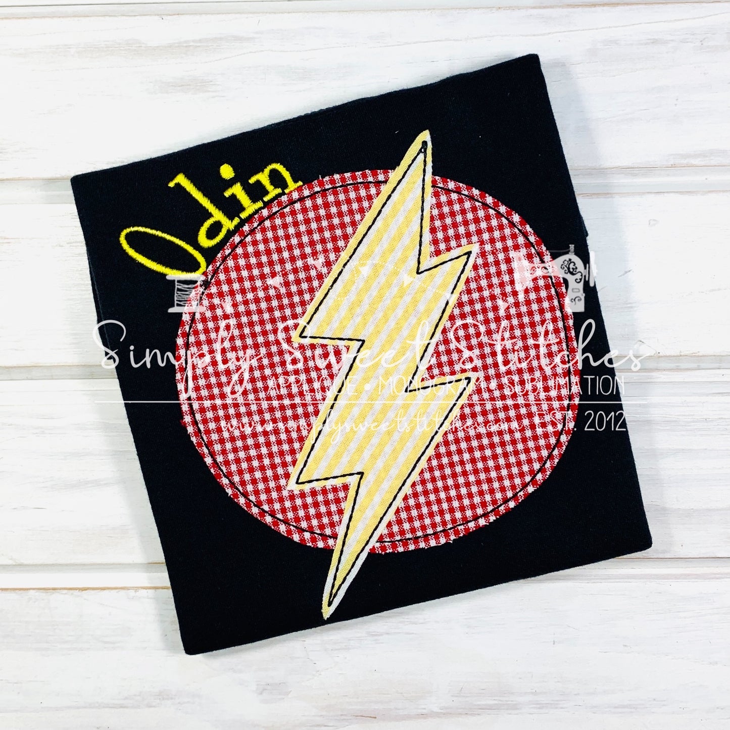 1007 - LIGHTNING BOLT - APPLIQUE CHILD SHIRT
