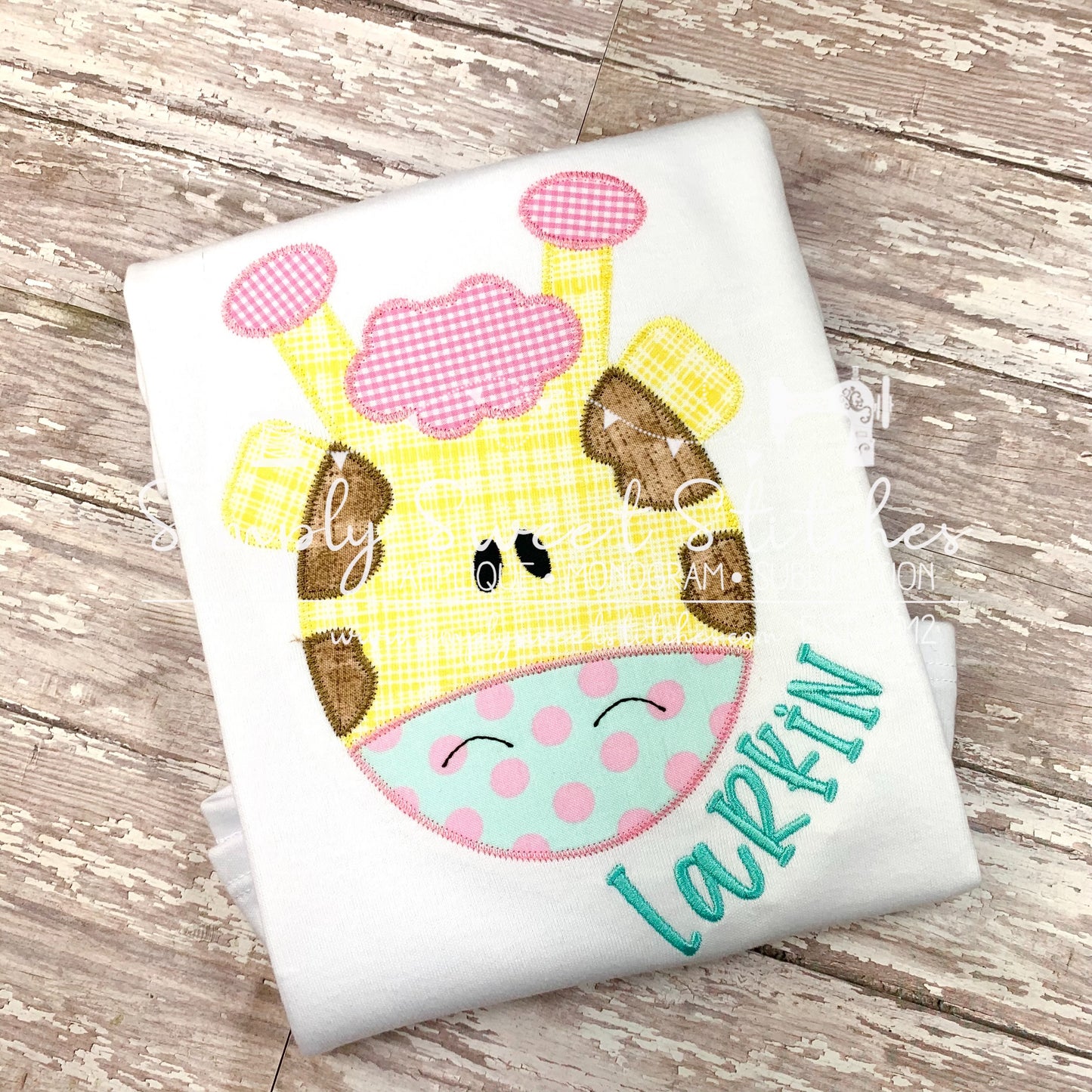 1583 - GIRAFFE FACE - APPLIQUE CHILD SHIRT