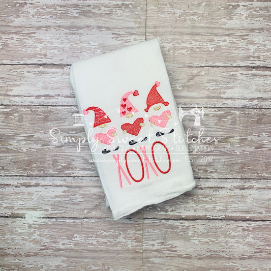 1528 - VALENTINE DESIGN - EMBROIDERY KITCHEN TOWEL