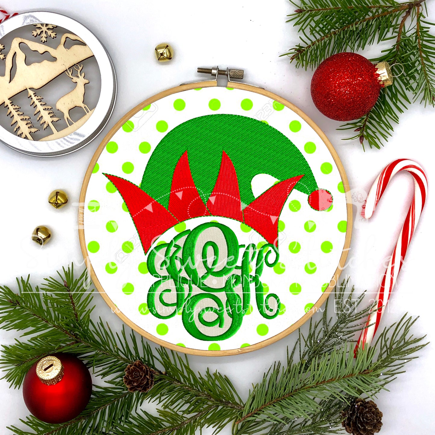 1885 - ELF GIRL MONOGRAM - ORNAMENT