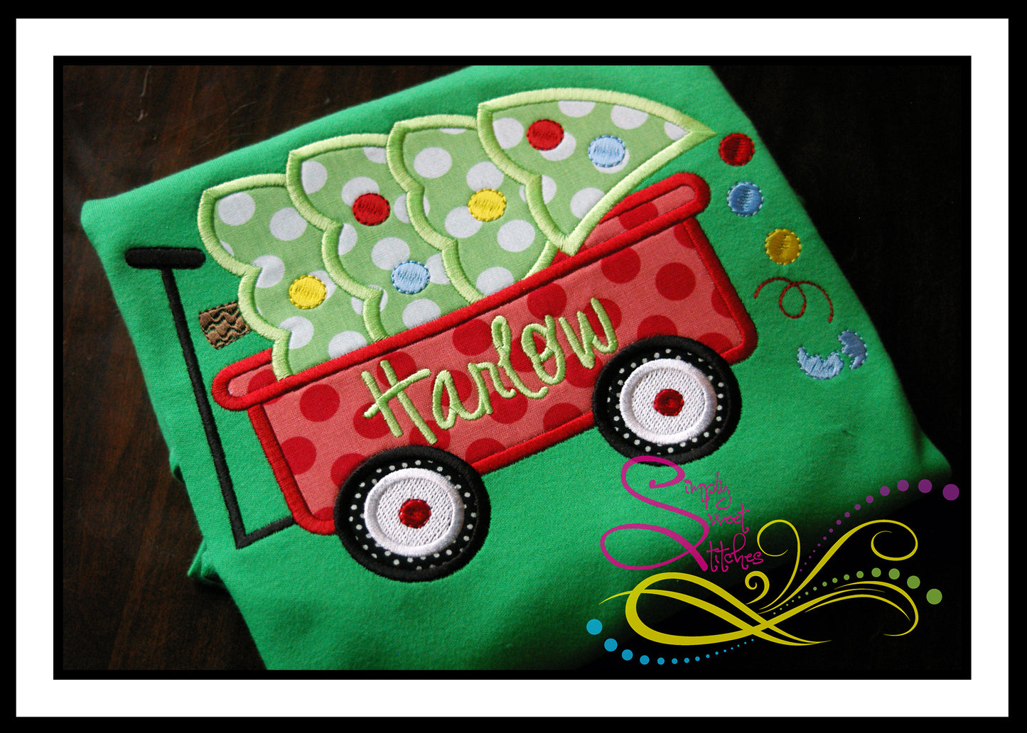 1159 - CHRISTMAS WAGON - APPLIQUE CHILD SHIRT
