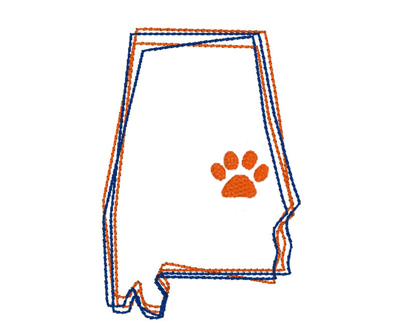 1471 - AUBURN STATE - EMBROIDERY KITCHEN TOWELSS