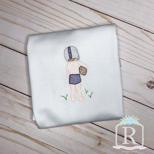 2146 - FOOTBALL PLAYER - SKETCH CHILD SHIRT