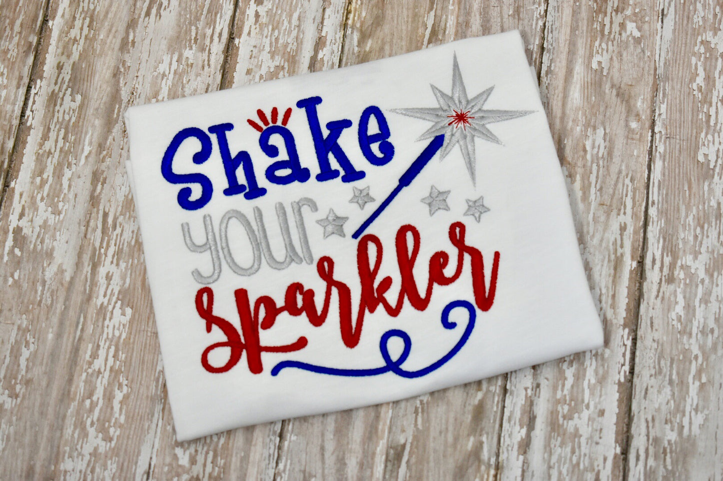1095 - SHAKE YOUR SPARKLER - EMBROIDERY CHILD SHIRT