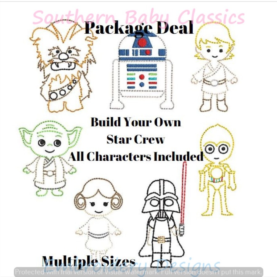 2091 - STAR WARS LINEUP - SKETCH CHILD SHIRT