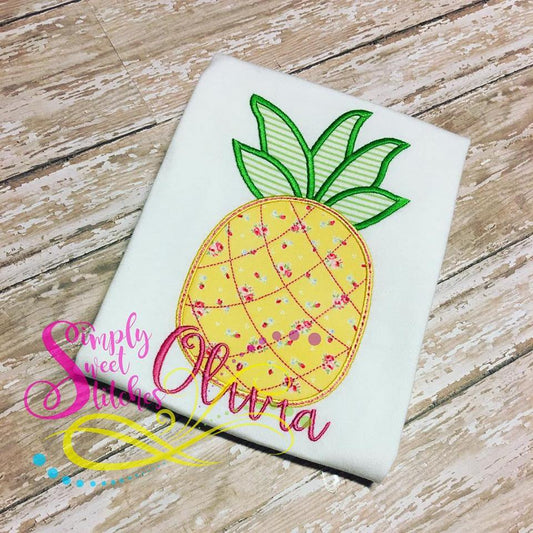 1048 - SO SWEET PINEAPPLE - APPLIQUE CHILD SHIRT