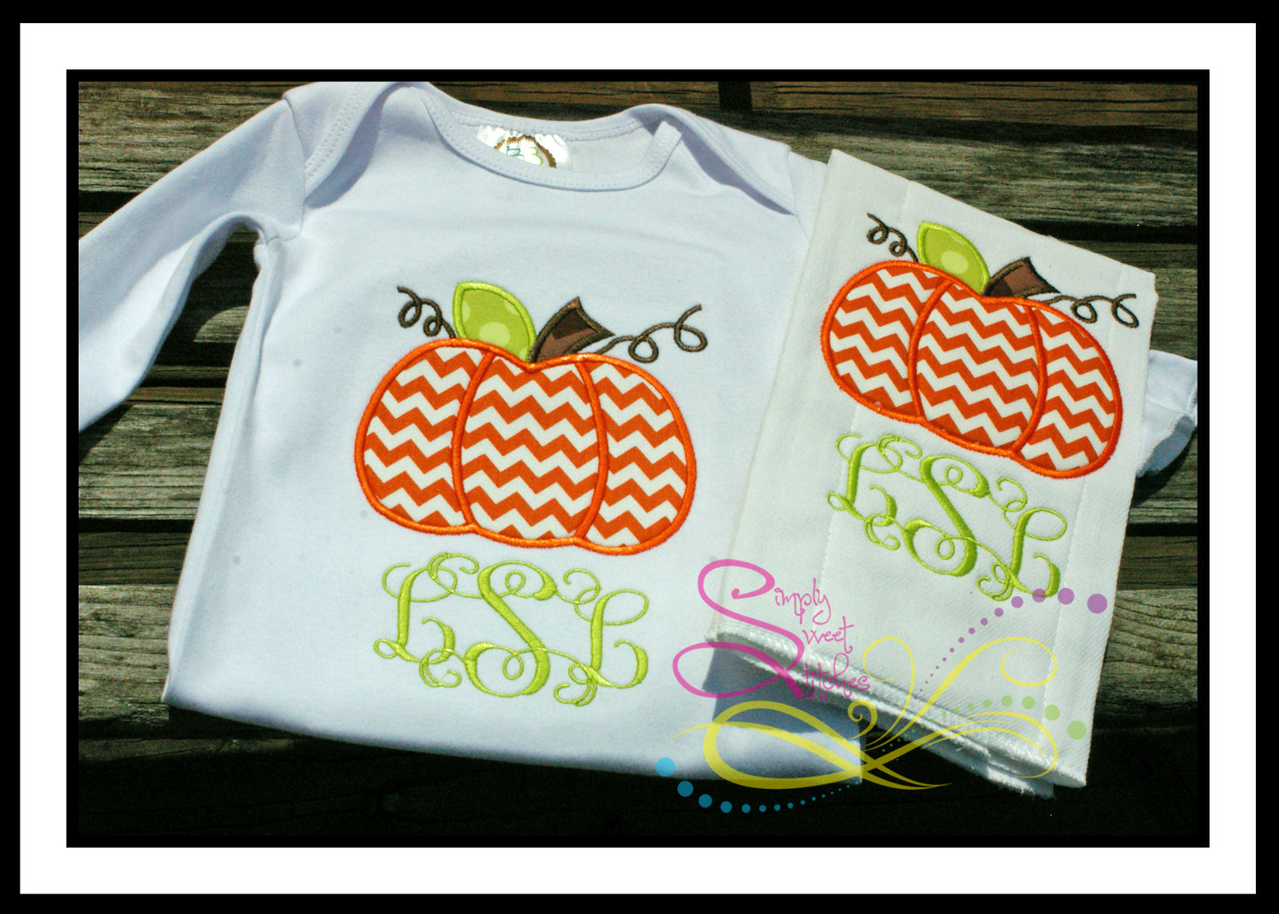 1170 - FANCY FALL PUMPKINS - APPLIQUE CHILD SHIRT