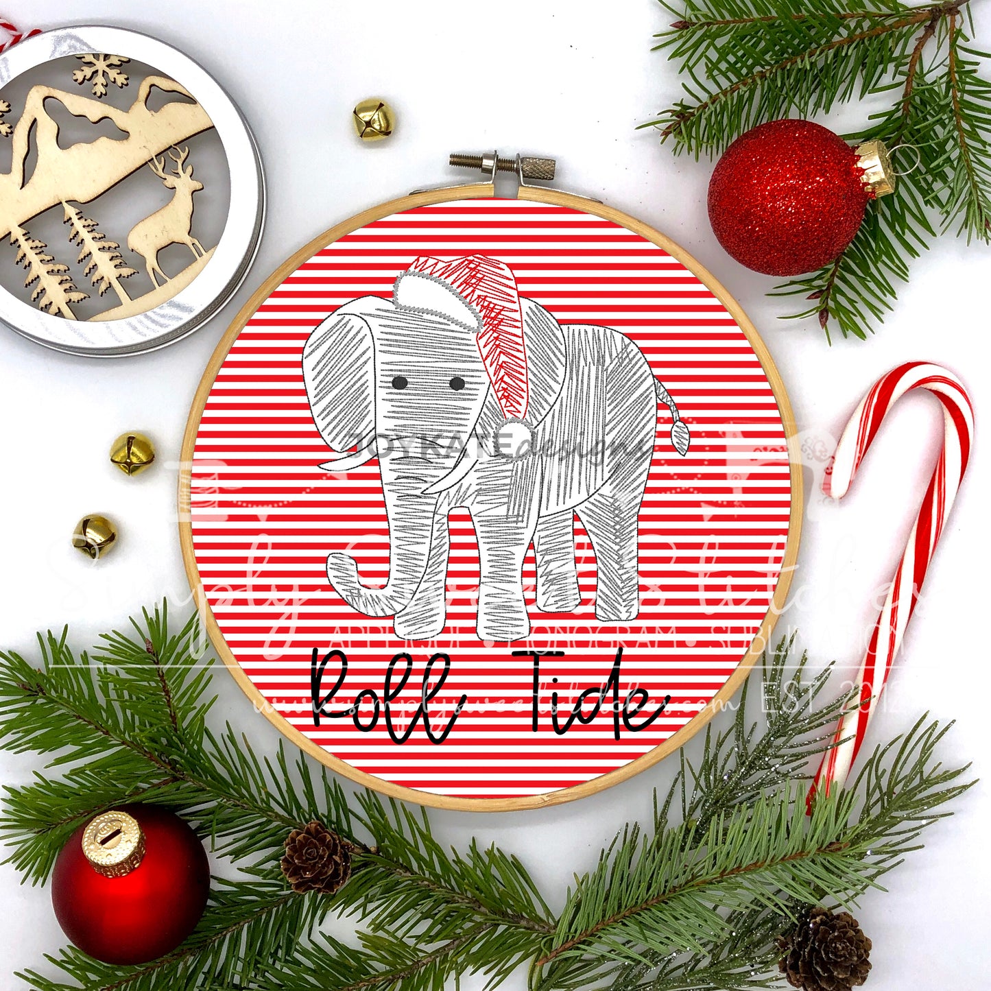 2822 - ELEPHANT SANTA - ORNAMENT