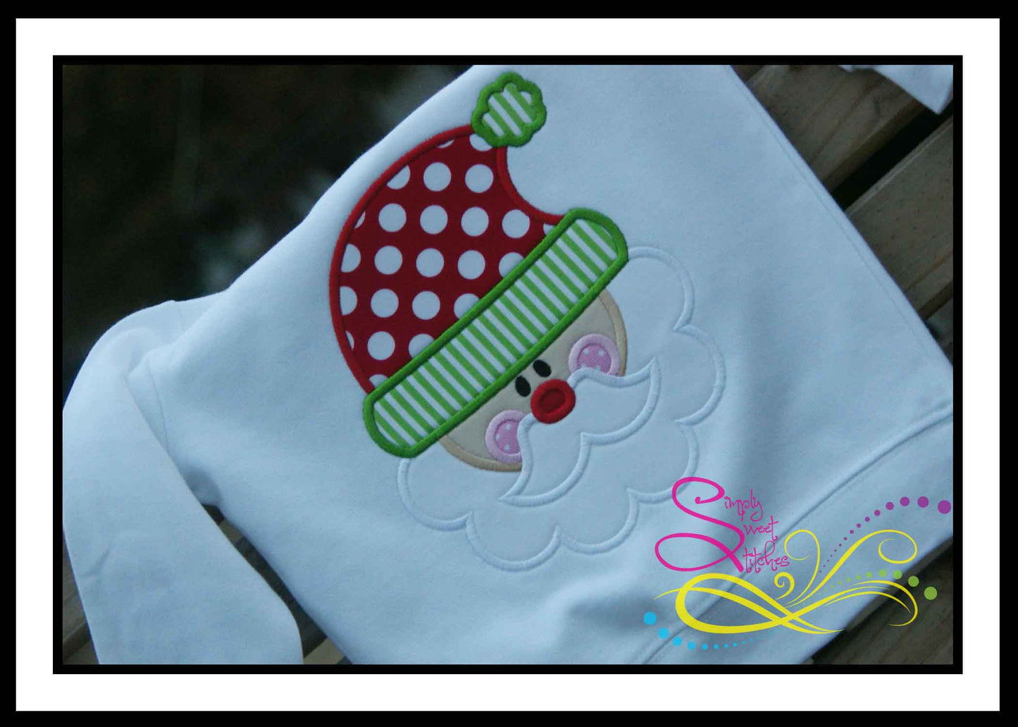 1308 - SANTA FACE - APPLIQUE CHILD SHIRT