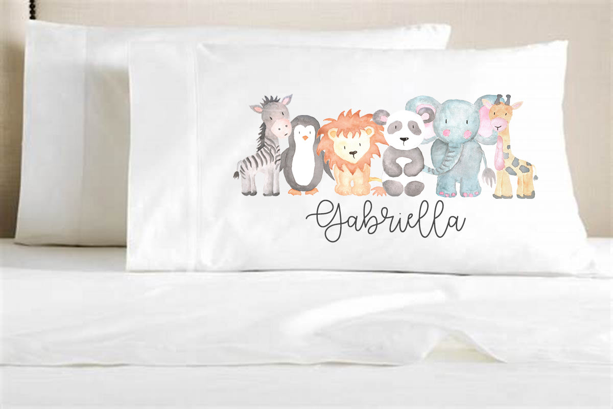 1146 - BABY ZOO ANIMALS - PILLOWCASE