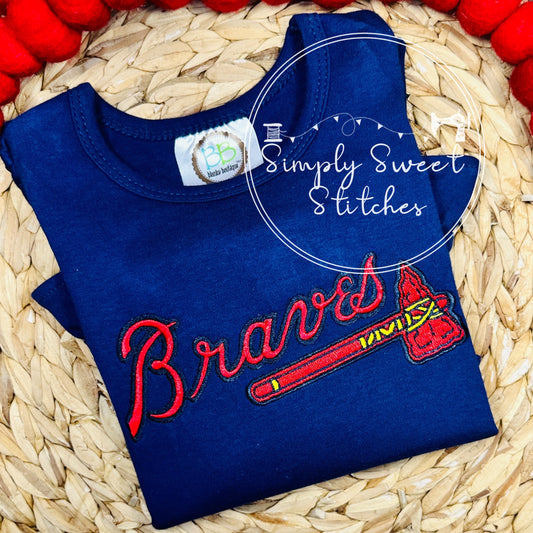 2197 - BRAVES - EMBROIDERY CHILD SHIRT