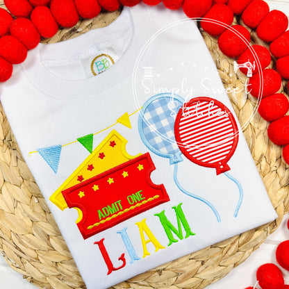 2523 - CARNIVAL TICKET - APPLIQUE CHILD SHIRT