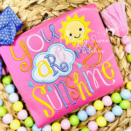 1018 - YOU ARE MY SUNSHINE - EMBROIDERY CHILD SHIRT