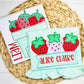 2588 - STRAWBERRY TRIO WITH NAME BANNER APPLIQUE - CHILD SHIRT