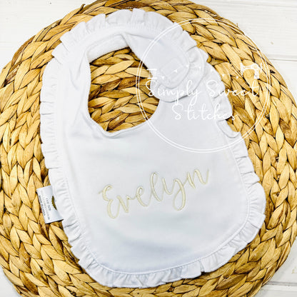 1298 - PERSONALIZED - EMBROIDERED BIB