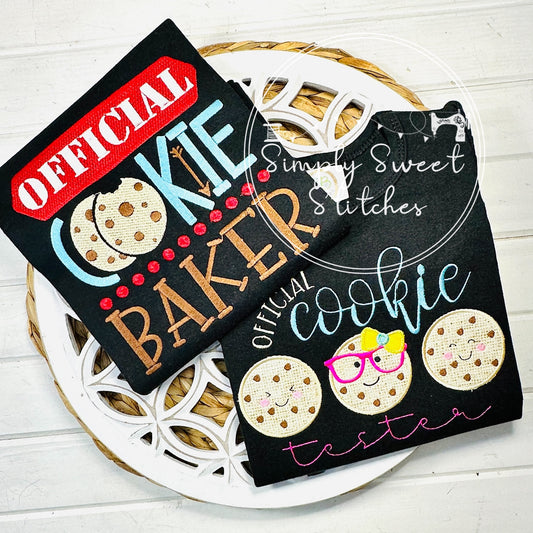2643 - OFFICIAL COOKIE TASTER - EMBROIDERY CHILD SHIRT