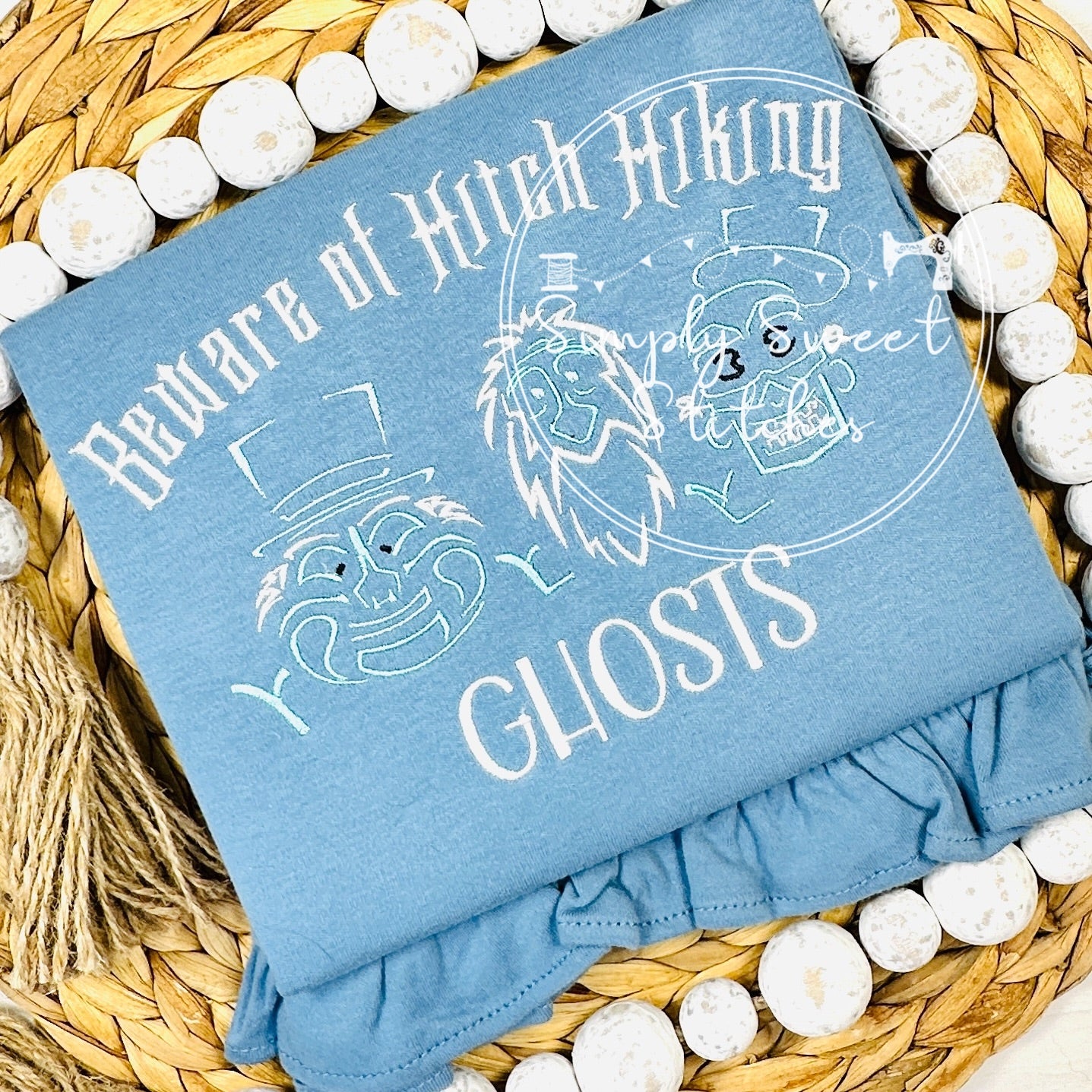2585 - HITCH HIKING GHOSTS - APPLIQUE CHILD SHIRT