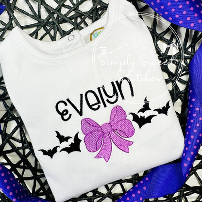 2575 - BATTY BOW TRIO - APPLIQUE CHILD SHIRT