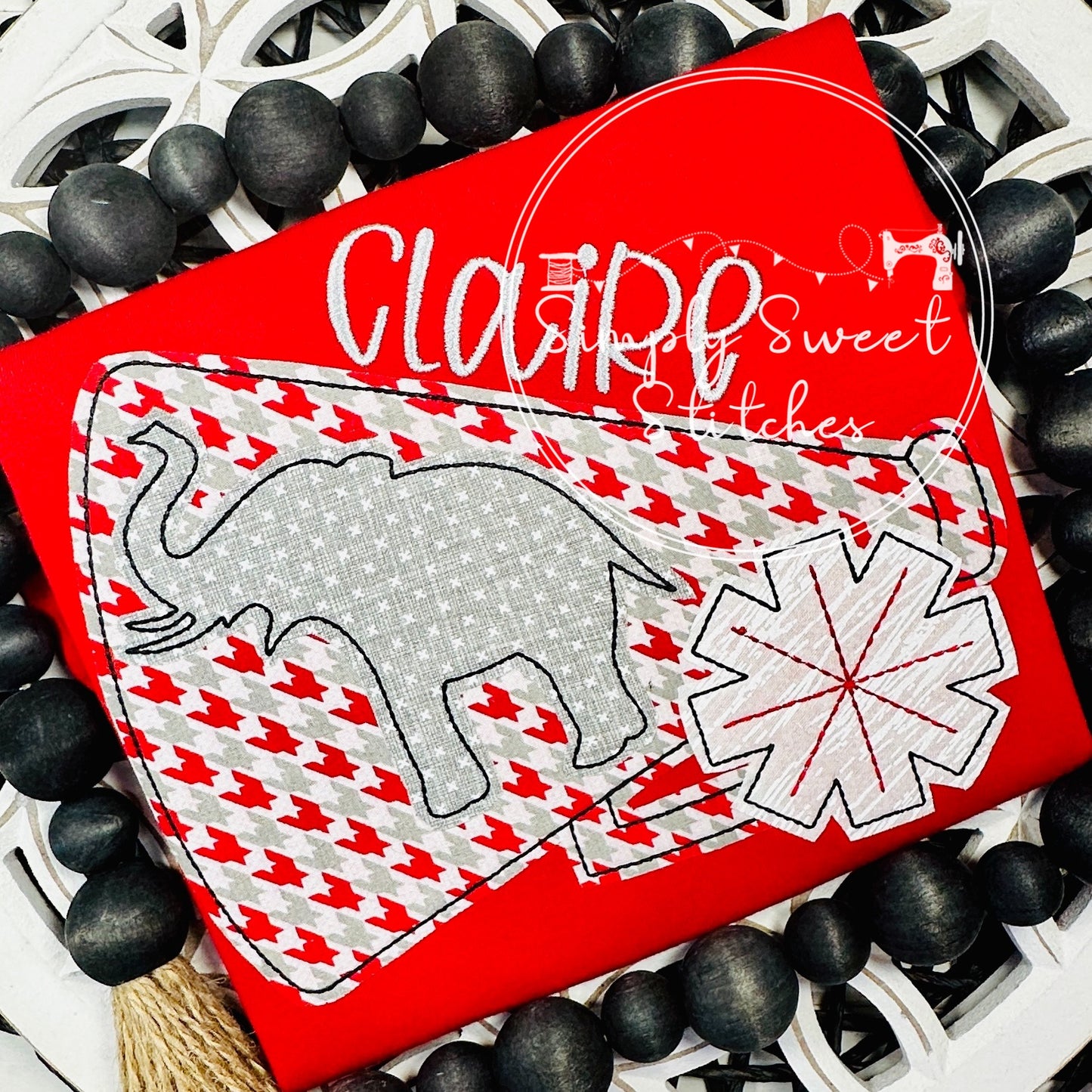 2627 - ELEPHANT MEGAPHONE - APPLIQUE CHILD SHIRT