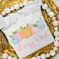 5001 - GIRL PUMPKIN PATCH ON A VINE SKETCH APPLIQUE - CHILD SHIRT