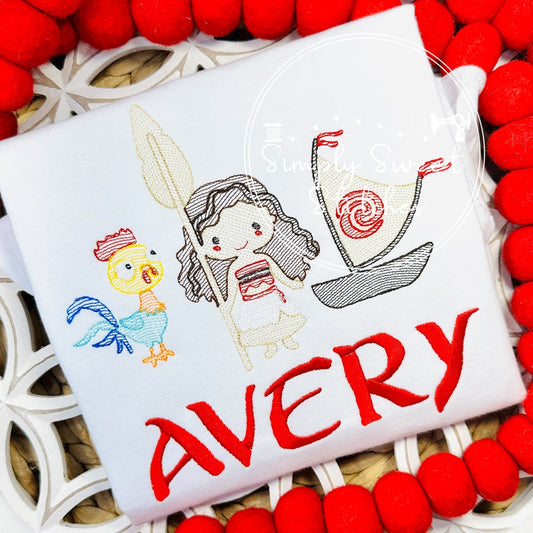 1664 - ISLAND GODDESS - SKETCH CHILD SHIRT