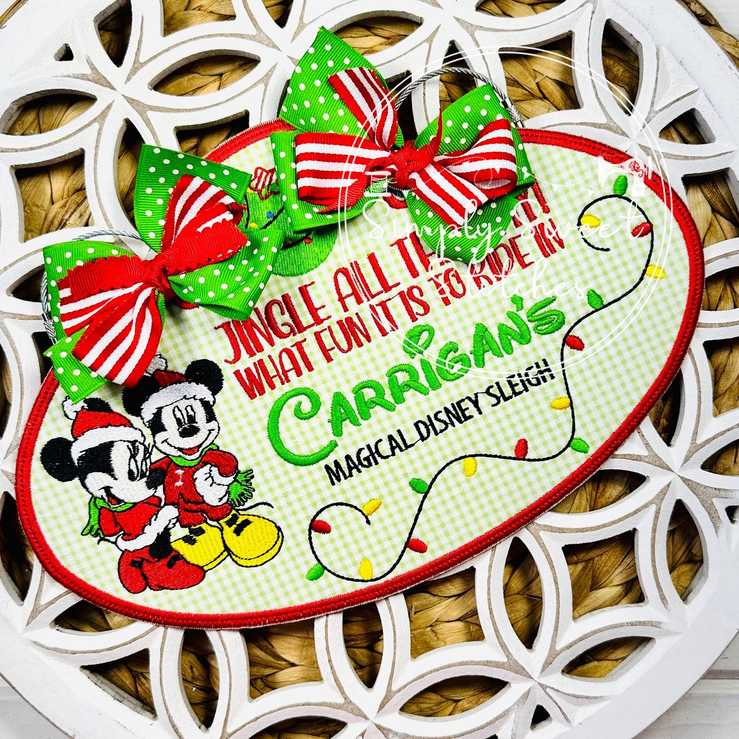 2601 - MAGICAL CHRISTMAS APPLIQUE - STROLLER TAG