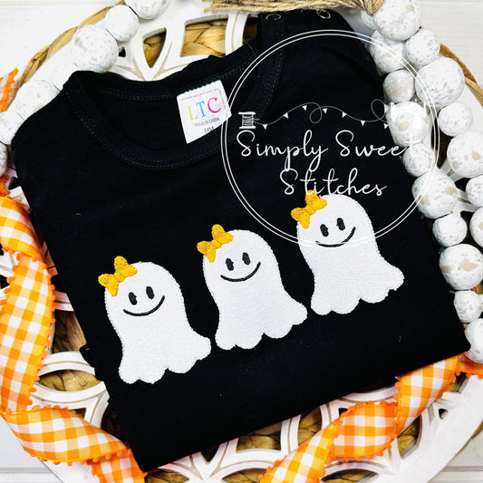 2599 - GHOST TRIO - EMBROIDERY CHILD SHIRT