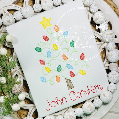 2706 - CHRISTMAS TREE WITH STAR | SKETCH CHILD SHIRT