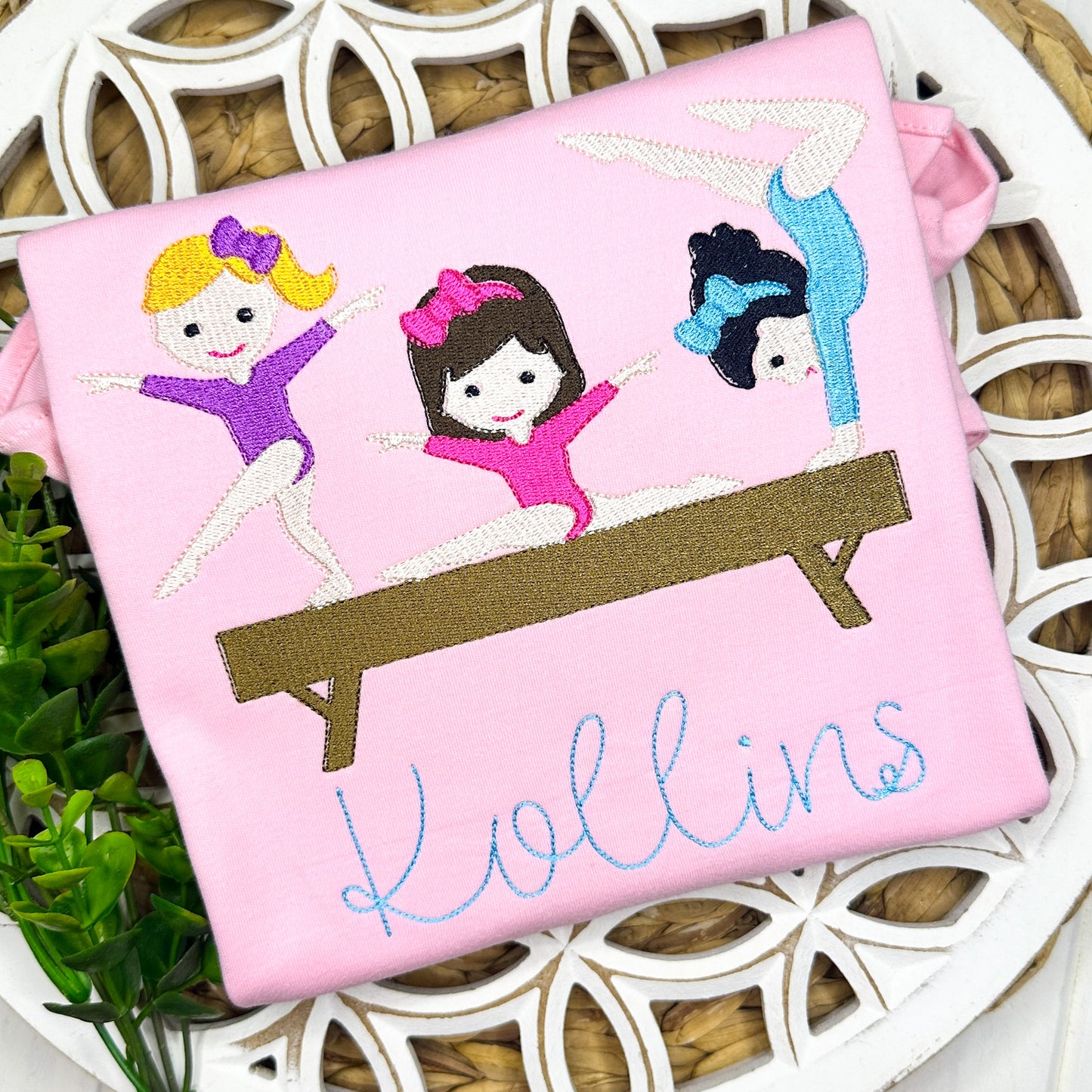 1181 - GYMNASTICS GIRLS - APPLIQUE CHILD SHIRT