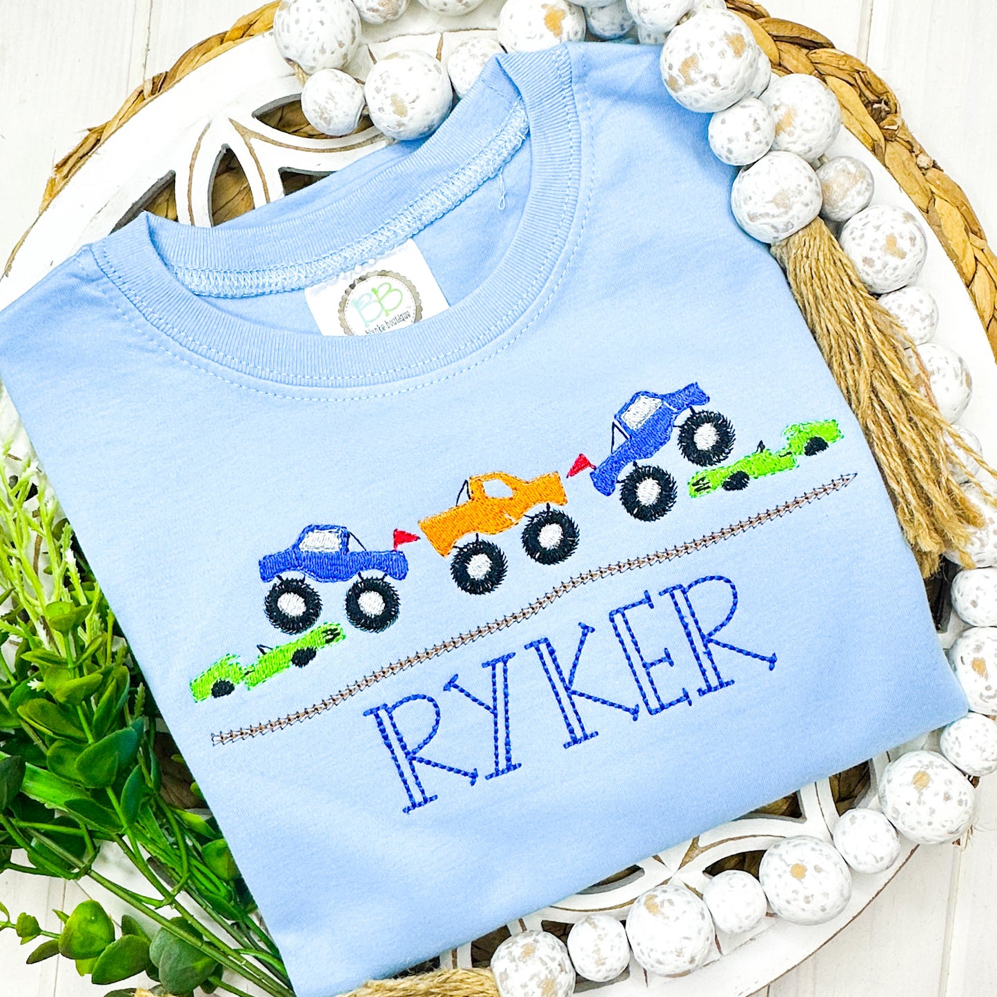 2330 - MONSTER TRUCK TRIO - SKETCH CHILD SHIRT