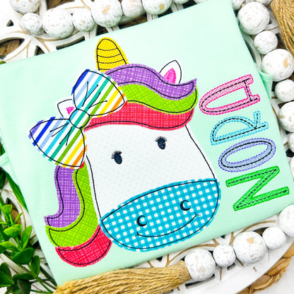 2906 - MAGICAL UNICORN - APPLIQUE CHILD SHIRT