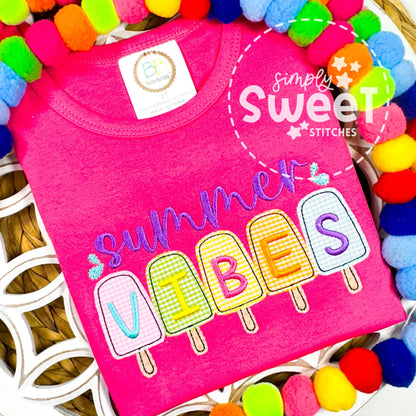 2740 - SUMMER VIBES POPSICLE - APPLIQUE CHILD SHIRT