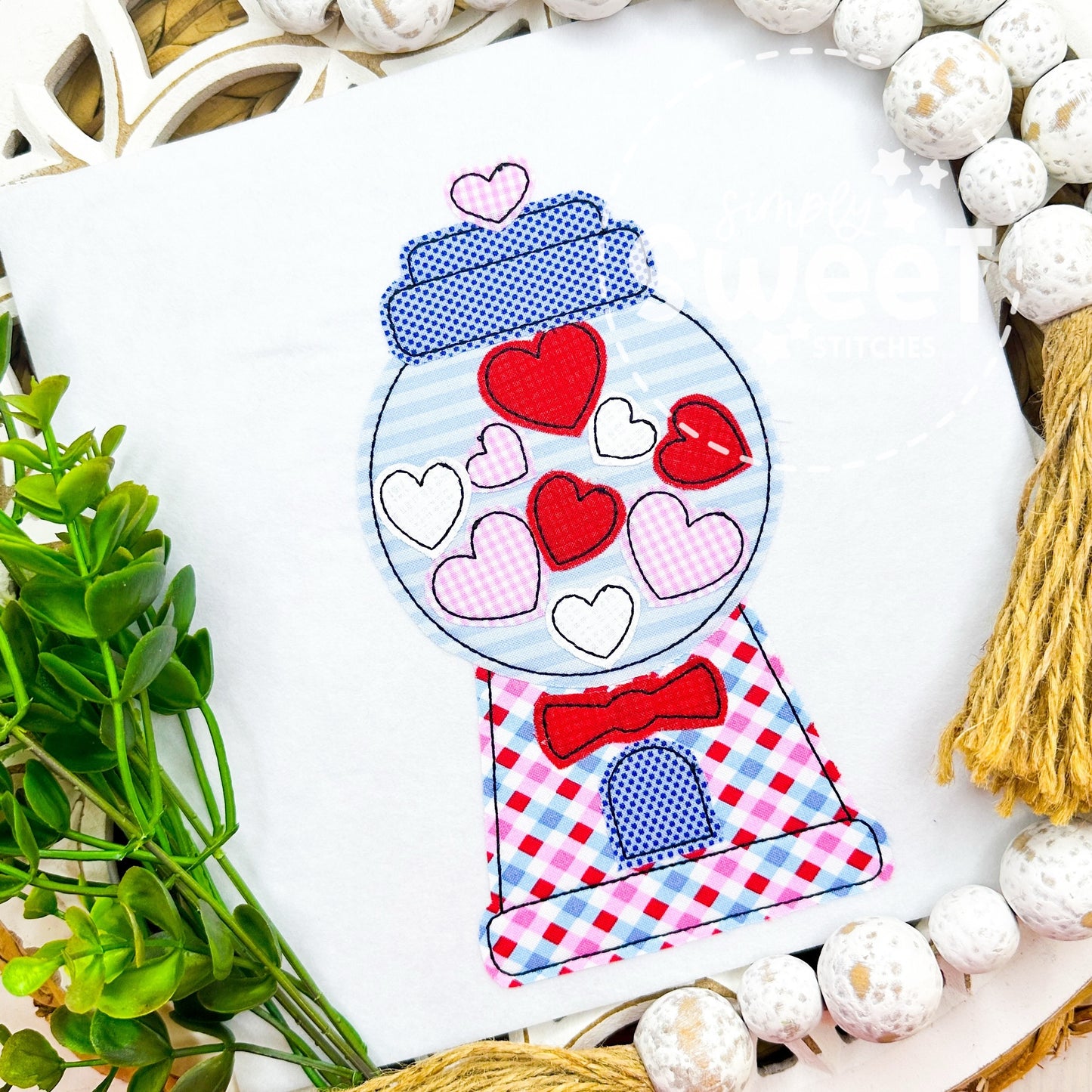 1949 - VALENTINE'S GUMBALL MACHINE - APPLIQUE CHILD SHIRT