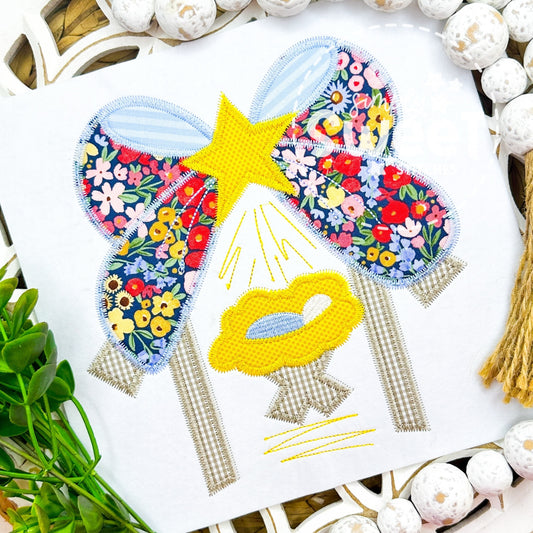 2859 - MANGER BOW | APPLIQUE CHILD SHIRT