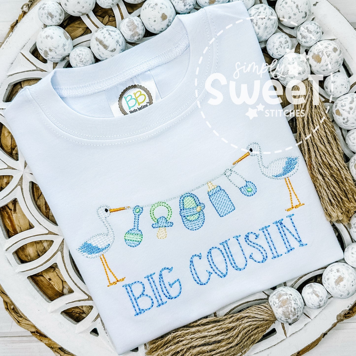 2721 - BIG COUSIN STORK BUNTING | SKETCH CHILD SHIRT