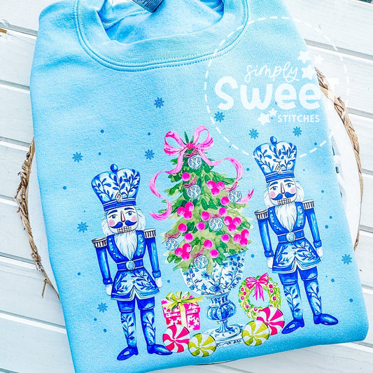 2878 - COLORFUL NUTCRACKER WITH TREE - HEAT PRESS ADULT SHIRT