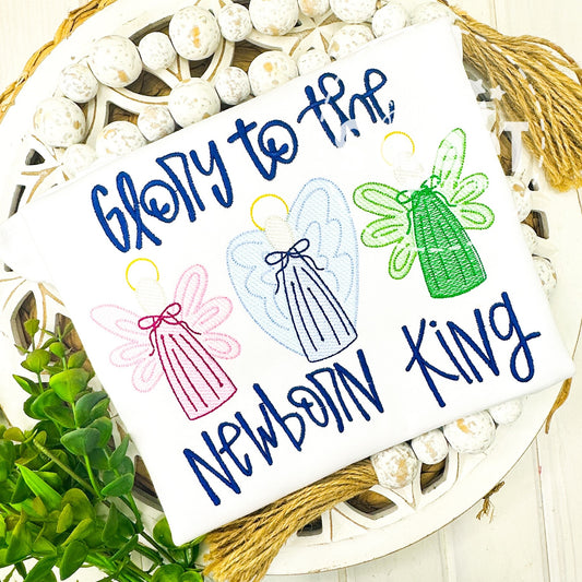 2948 - GLORY TO THE NEWBORN KING | SKETCH CHILD SHIRT