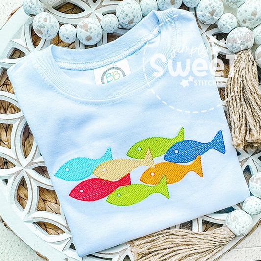 2924 | SCHOOL OF FISH | SKETCH CHILD SHIRT