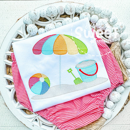 2923 | BEACH UMBRELLA | SKETCH CHILD SHIRT