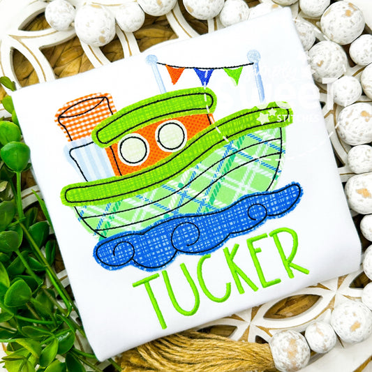2950 | TUGBOAT | APPLIQUE CHILD SHIRT